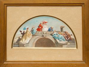 Cesare Dell’Acqua (Pirano d'Istria, 22 luglio 1821 – Ixelles, 16 febbraio 1905), Sul ponte a Venezia